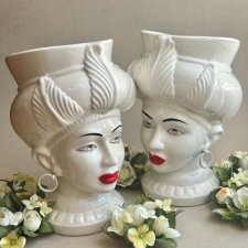 Sicilian Moorish Head - Made in Italy ❤ Duża donica ❤