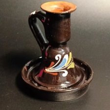 Ceramiczny kaganek świecznik vintage