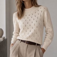 Sweter 100% wełna hand made