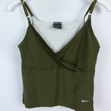 Nike sportowy top koszulka khaki / M