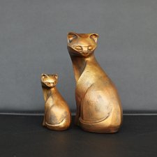 Rzeźba Koty 2 figurki z gipsu