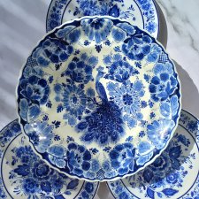 Niebieski zestaw na ścianę Delft