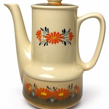 Dzbanek do kawy Tułowice ręcznie malowany PRL vintage lata 70