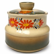 Cukiernica ręcznie malowana Tułowice PRL Vintage Retro design lata 70
