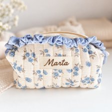 Personalizowana kosmetyczka z imieniem w kwiatuszki