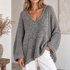 Włoski sweter oversize