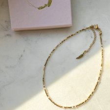 Choker naszyjnik kamienie kwarc różowy kostka