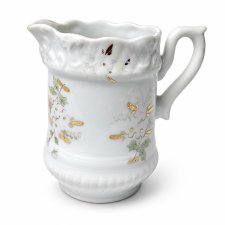 Przedwojenny mlecznik porcelanowy relief złocenia ok 1900 r Antyk