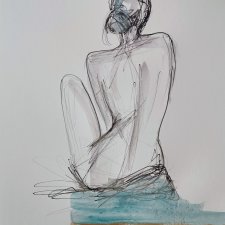 " Siła kobiety " technika mieszana - a4