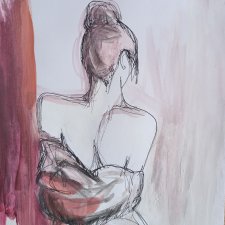 " Spokojny poranek " technika mieszana - a4