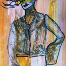 " Abstrakcja " technika mieszana - a4