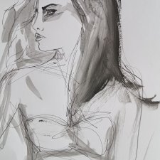 " Szkic z wybiegu " technika mieszana - a4