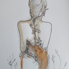 " Szepty natury " technika mieszana - a4