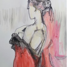 "  Tam w oddali " technika mieszana - a4