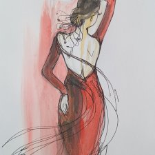 "  Flamenco " technika mieszana - a4