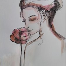 "  Mój kwiat " technika mieszana - a4