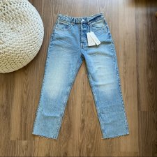 ZARA - JEANSY STRAGHT - WYSOKI STAN - 42