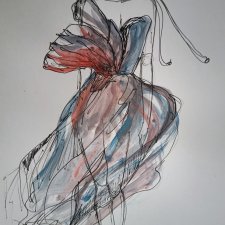 "  Modelka 2 " technika mieszana - a4