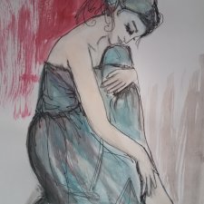 "  Sen nocy czerwcowej " technika mieszana - a4
