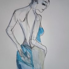 "  Nimfa " technika mieszana - a4
