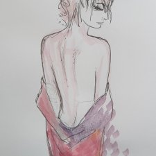"  Senny poranek " technika mieszana - a4