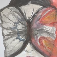 "  Ten motyl " technika mieszana - a4