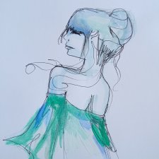 "  Gracja 3 " technika mieszana - a4