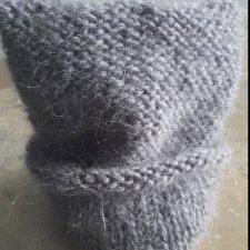 szarak czapka moher handmade