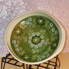 Miska ceramiczna z dekoracją kwiatową - stan idealny