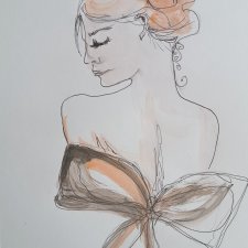 "  Z kokardą " technika mieszana - a4