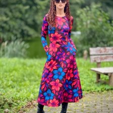 Sukienka basic - Sara Flower Power