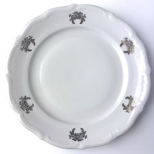 Talerz patera Wałbrzych porcelana vintage złocenia prl lata 60 polski design retro home