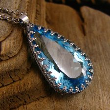 Naszyjnik Swiss Blue - Topaz Swiss Blue Srebro vol.VI