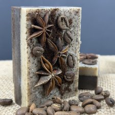 Naturalne Mydło-Peeling Kawowy Jedwab (Kozie Mleko & Kawa)