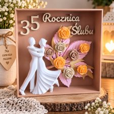 Box ramka rocznica ślubu