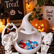 Halloween zestaw, duch, kościotrup,szkielet
