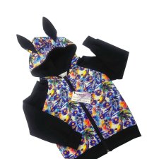 Bluza rozpinana z kapturem i uszami 116/122 wyprzedaż