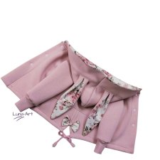 Bluza rozpinana z uszami, kwiatki róż r. 80/86 wyprzedaż