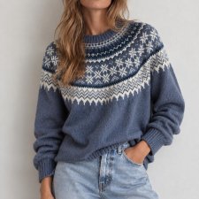 Sweter handmade wełna