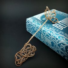 Ozdobna miedziana zakładka do książki wire wrapping