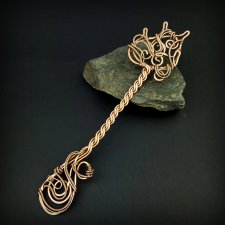 Ozdobna miedziana zakładka do książki wire wrapping