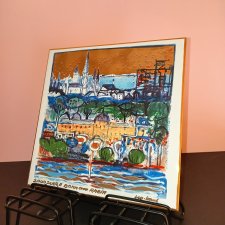 Płytka ceramiczna z panoramą Bonn nad Renem - stan idealny