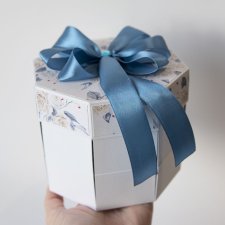 Ślubne pudełeczko GIGA exploding box kartka 3d