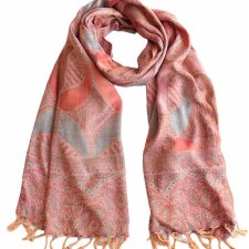 Szal Pashmina szalik vintage miękki wzorzysty