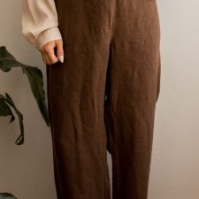 Lniane spodnie XL