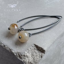 Kolczyki ze srebra i kamieni Nimfy Piaszczystych Plaż