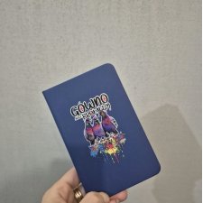 Notes A6 - gołębie - autorski projekt - gwno z brokatem