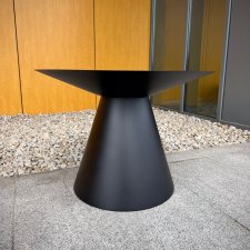 Stolik kawowy okrągły metalowy czarny