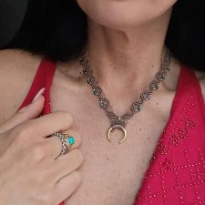 Choker z zielonymi agatami
