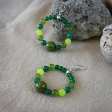 Kolczyki boho zielone